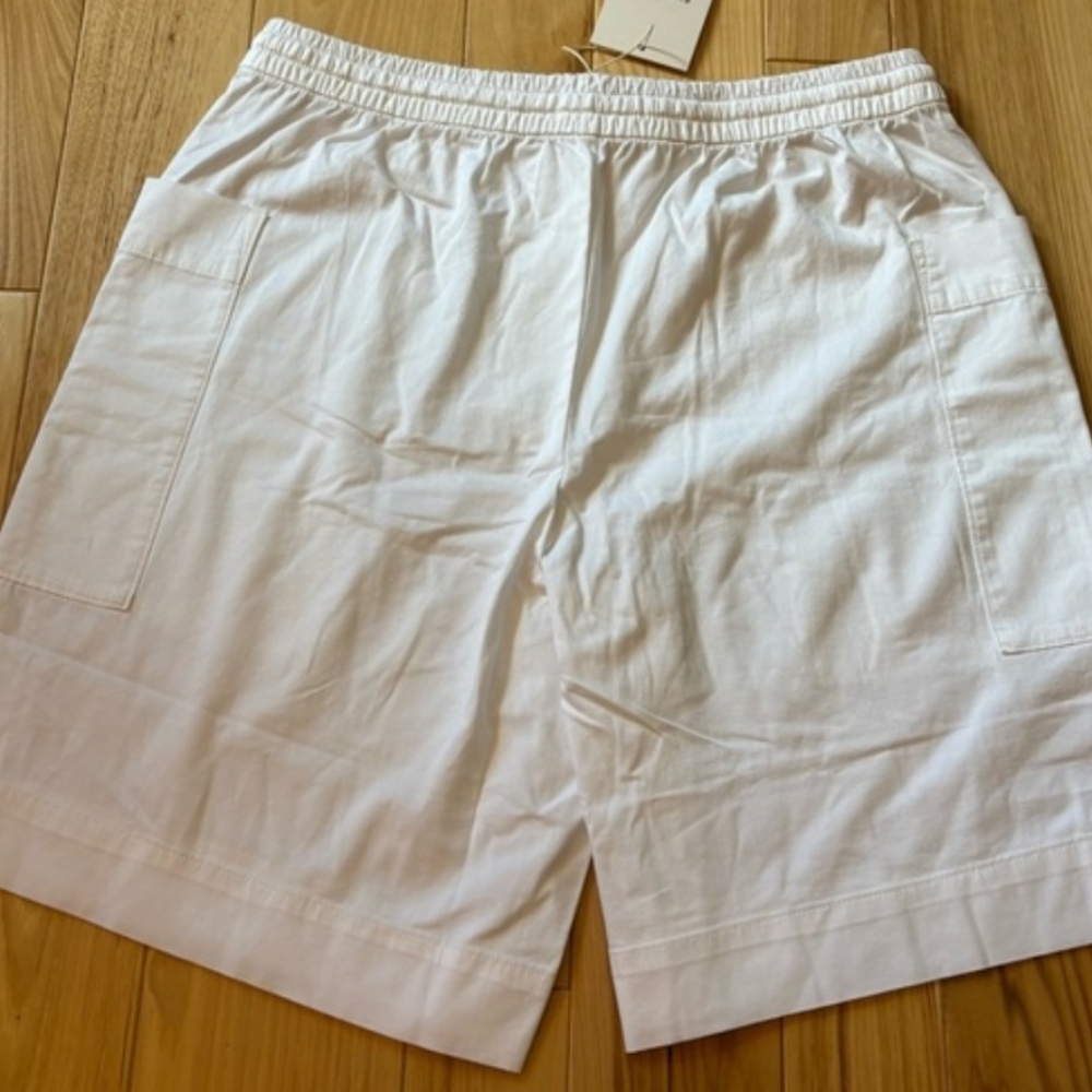 NEW Everlane Easy Patch Pocket White Organic Cotton Shorts M-L - Picture 3 of 7